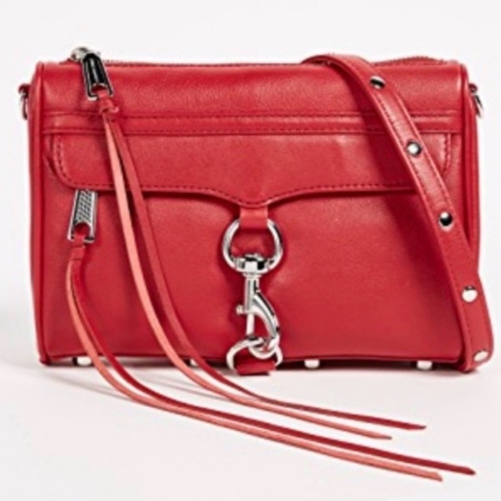 Rebecca Minkoff Red Crossbody with Silver Chain- New Without Tags! Never used!